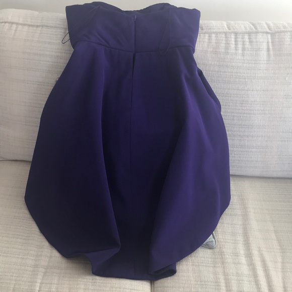 Marchesa Royal Purple Cocktail Dress 10 Runs Small - Picture 8 of 8